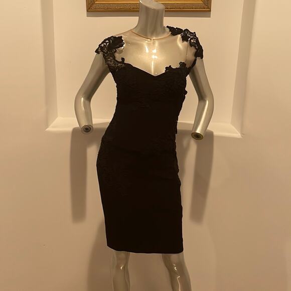 ERMANNO SCERVINO Black Lace Corset Dress Size IT 42 US 6 Cocktail Party Designer - Picture 12 of 13